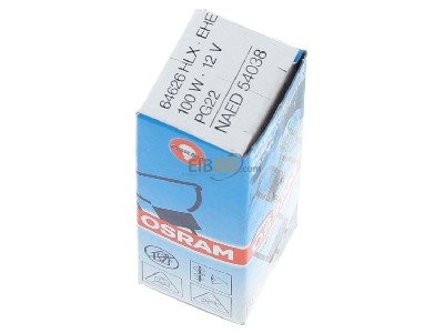 Ansicht oben links Osram 64626 HLX NV-Glhlampe 100W 12V PG22 o.R 
