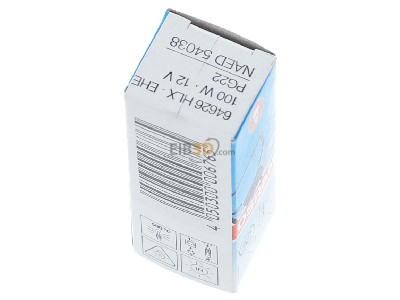 Ansicht oben hinten Osram 64626 HLX NV-Glhlampe 100W 12V PG22 o.R 