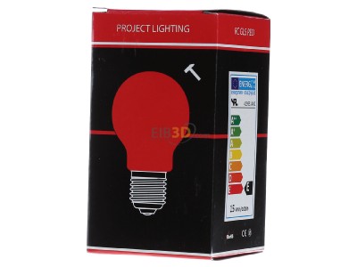 Front view Scharnberger+Has. 40240 Standard lamp 15W 230V E27 red 
