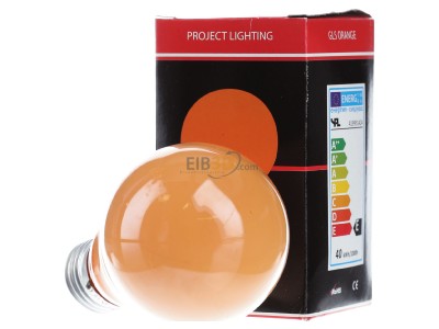 Frontansicht Scharnberger+Has. 40254 Allgebrauchslampe B60x105 E27 230V 40W orange 