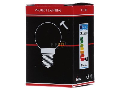 Front view Scharnberger+Has. 40358 Round lamp 40W 130V E14 clear 

