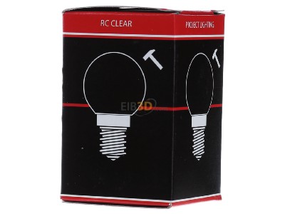 View on the left Scharnberger+Has. 40358 Round lamp 40W 130V E14 clear 
