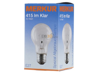 Frontansicht Scharnberger+Has. 40578 Allgebrauchslampe B60x105 E27 230V 40W klar 