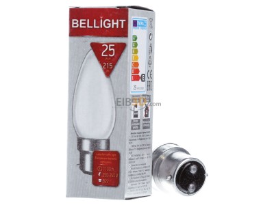 Back view Scharnberger+Has. 40859 Candle-shaped lamp 25W 230V B22d frosted 
