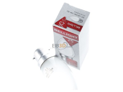 View up front Scharnberger+Has. 40859 Candle-shaped lamp 25W 230V B22d frosted 
