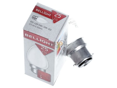 Top rear view Scharnberger+Has. 40859 Candle-shaped lamp 25W 230V B22d frosted 
