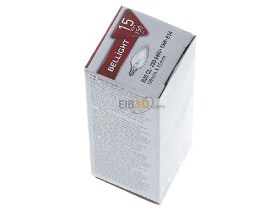 Ansicht oben rechts Scharnberger+Has. 40881 Kerzenlampe 35x100mm E14 240V 15W klar 