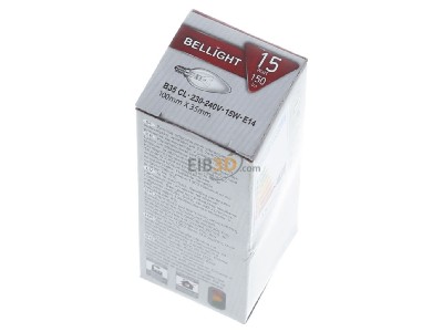 Ansicht oben hinten Scharnberger+Has. 40881 Kerzenlampe 35x100mm E14 240V 15W klar 