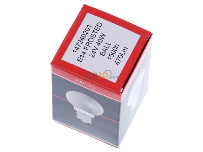 Ansicht oben rechts Scharnberger+Has. 43190 Tropfenlampe 45x75mm E14 24V 40W matt 