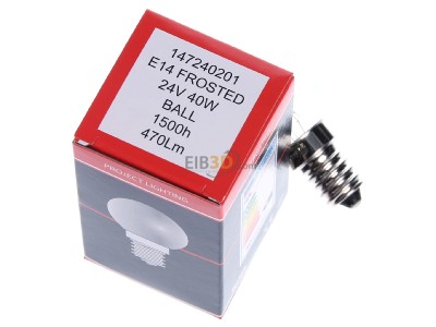Ansicht oben hinten Scharnberger+Has. 43190 Tropfenlampe 45x75mm E14 24V 40W matt 
