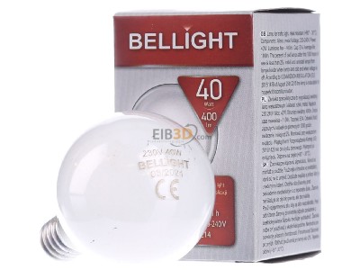 Frontansicht Scharnberger+Has. 43198 Tropfenlampe 45x75mm E14 240V 40W matt 