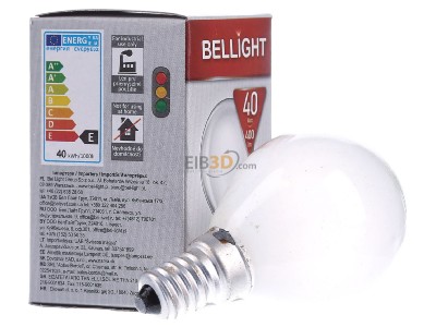 Ansicht links Scharnberger+Has. 43198 Tropfenlampe 45x75mm E14 240V 40W matt 