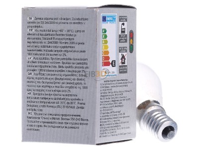 Ansicht hinten Scharnberger+Has. 43198 Tropfenlampe 45x75mm E14 240V 40W matt 
