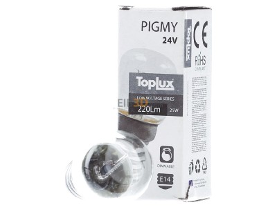 Front view Scharnberger+Has. 47118 Standard lamp 25W 24V E14 clear 
