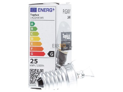 View on the left Scharnberger+Has. 47118 Standard lamp 25W 24V E14 clear 
