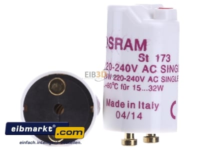 Front view Osram ST 173 25er Starter for CFL for fluorescent lamp_- original
