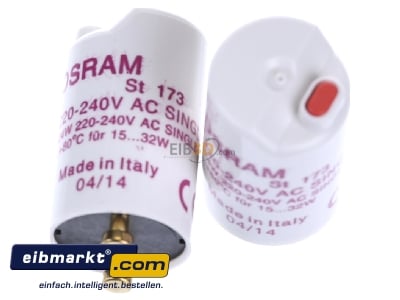 View up front Osram ST 173 25er Starter for CFL for fluorescent lamp_- original
