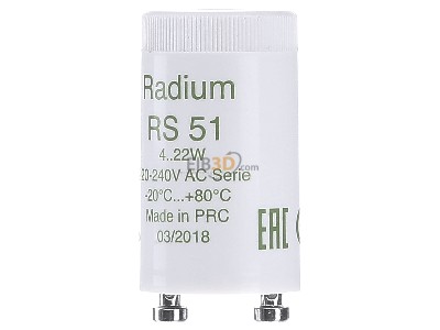 Front view Radium RS 51 Starter for CFL for fluorescent lamp 
