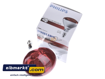 Ansicht oben vorne Philips Lampen 57521025 Infrarot-Heizstrahler 230-250V E27 IR 250 RH