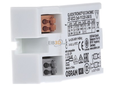 View on the left LEDVANCE QT-ECO 2x5-11 S Electronic ballast 2x5...11W 
