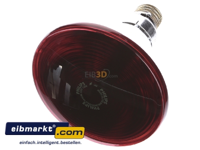 View up front Philips Lampen Infrared PAR38E 150W Reflector lamp 150W 230V E27 red 

