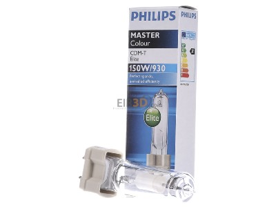 Front view Philips Licht CDM-T Elite 150W/930 Metal halide lamp 149W G12 19x105mm 
