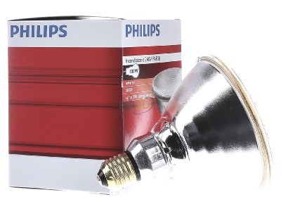 View on the left Philips Licht IR 100 C PAR38 240V IR lamp 100W 240V E27 
