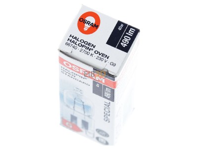 View up front LEDVANCE 66740 OVEN MV halogen lamp 40W 230V G9 14x43mm 
