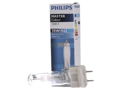 Frontansicht Philips Licht CDM-T 70W/942 Entladungslampe 70W G12 