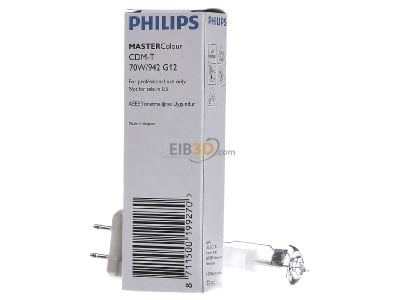 Back view Philips Licht CDM-T 70W/942 Metal halide lamp 70W G12 19x100mm 
