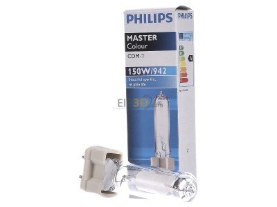 Front view Philips Licht CDM-T 150W/942 Metal halide lamp 150W G12 19x105mm 
