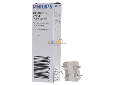 Back view Philips Licht CDM-T 150W/942 Metal halide lamp 150W G12 19x105mm 
