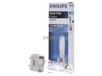 Front view Philips Licht CDM-T 35W/830 Metal halide lamp 35W G12 19x100mm 

