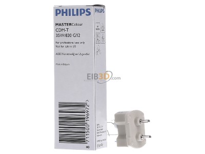 Back view Philips Licht CDM-T 35W/830 Metal halide lamp 35W G12 19x100mm 
