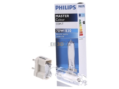 Front view Philips Licht CDM-T 70W/830 Metal halide lamp 70W G12 19x100mm 
