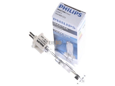 View up front Philips Licht CDM-T 70W/830 Metal halide lamp 70W G12 19x100mm 
