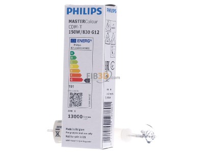 Back view Philips Licht CDM-T 150W/830 Metal halide lamp 150W G12 19x105mm 

