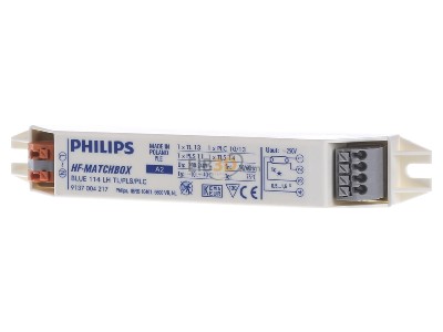 Front view Philips Licht HF-M BLUE 114 LH Electronic ballast 1x14W 
