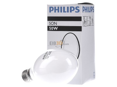 Front view Philips Licht SON 50W High pressure sodium lamp 50W E27 
