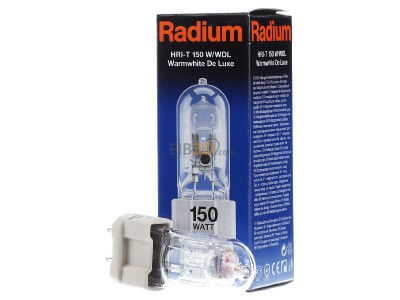 Front view Radium HRI-T 150W/WDL230G12 Metal halide lamp 150W G12 25x84mm 

