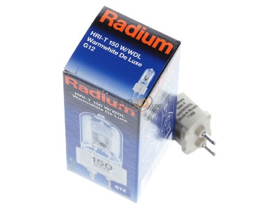Top rear view Radium HRI-T 150W/WDL230G12 Metal halide lamp 150W G12 25x84mm 
