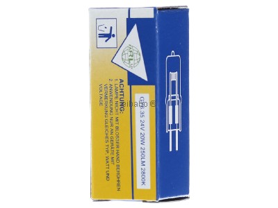 Back view Scharnberger+Has. 42439 LV halogen lamp 20W 24V G6.35 10x44mm 
