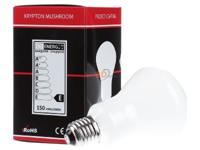 Ansicht links Scharnberger+Has. 43007 Kryptonlampe 75x125mm E27 230V 150W opal 