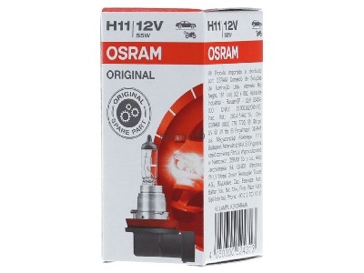 Front view Osram 64211L Vehicle lamp 12V PGJ19-2 H11 
