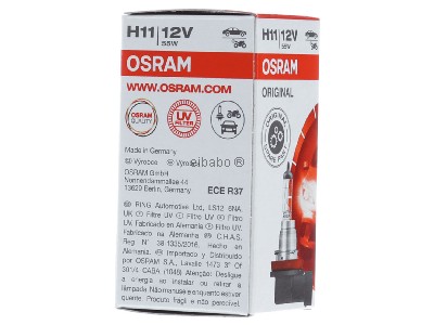 View on the left Osram 64211L Vehicle lamp 12V PGJ19-2 H11 
