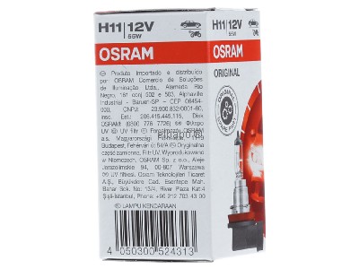 View on the right Osram 64211L Vehicle lamp 12V PGJ19-2 H11 
