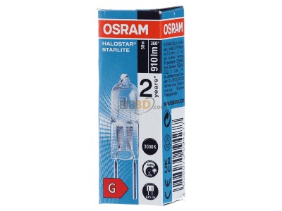 Frontansicht LEDVANCE 64440 S AX 50W Halogen-Stiftsockellampe 50W 12V G6.35 