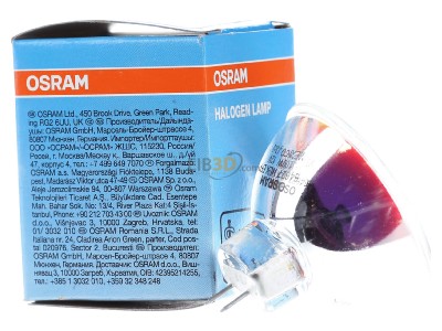 Ansicht links Osram 64627 HLX NV-Glhlampe 100W 12V GZ6,35 m.R 