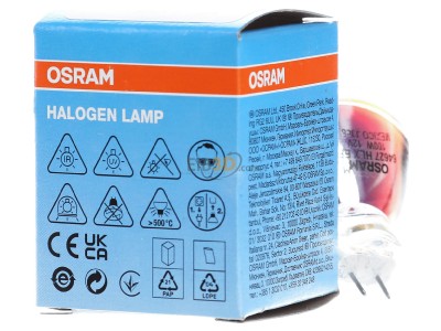 Ansicht hinten Osram 64627 HLX NV-Glhlampe 100W 12V GZ6,35 m.R 