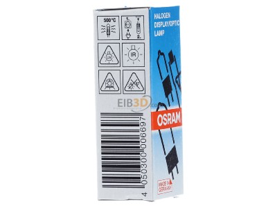 Ansicht links Osram 64610 HLX NV-Glhlampe 50W 12V G6,35 o.R 